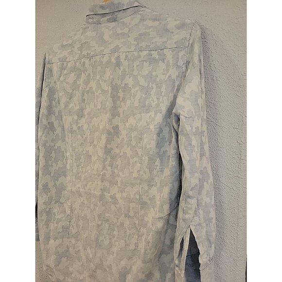 Zara Man Shirt Adult Medium Blue Gray Button Up long Sleeve Slim Fit Casual Mens - Picture 5 of 5